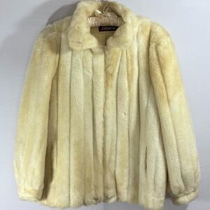 Vintage Jordache Beige Faux Fur Coat